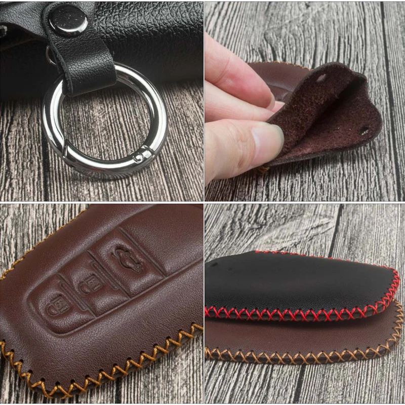 Кожаный чехол для автомобильных ключей Обложка Toyota Camry Corolla Prius RAV4 2018 C-HR ЧР Prado 2017 2 3