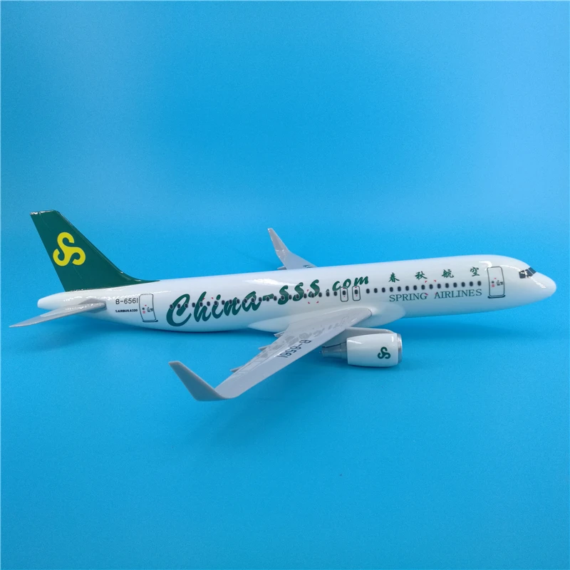 

47cm Spring and Autumn Airlines A320 Aircraft Model Diecast Scale 1:80 SSS Airplane Model Kit Decoration Collection Souvenir