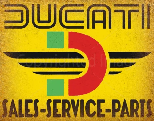 

DUCATI SALES SERVICE GARAGE METAL TIN SIGN POSTER WALL PLAQUE