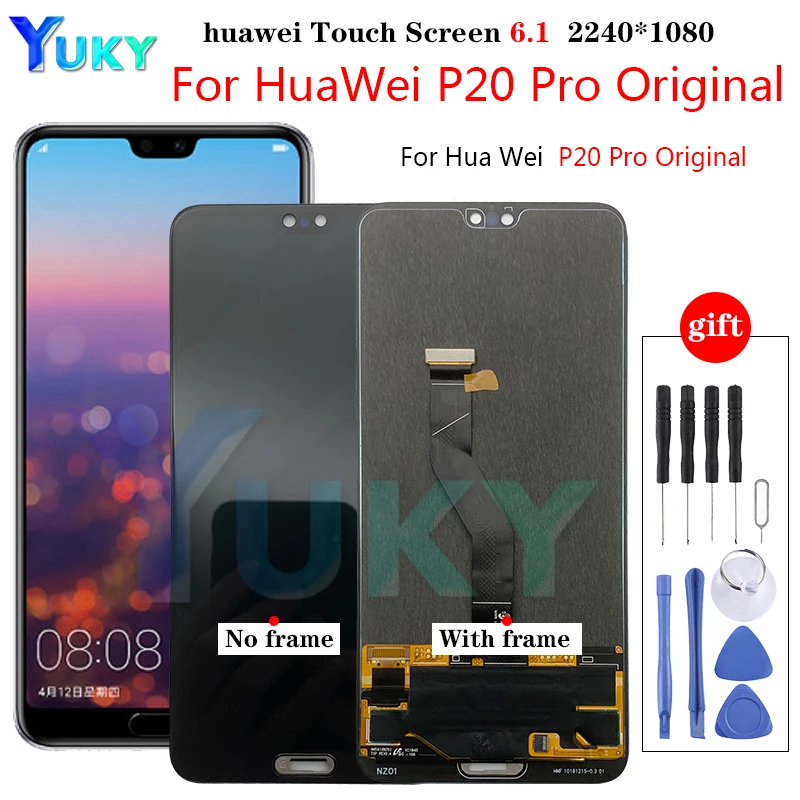 Huawei-digitalizador de pantalla t&aacute;ctil P20 Pro, Original, OLED, Vervanging Voor, Huawei P20 Plus, CLT-AL01 Lcd, CLT-L29 CLT-L09-0