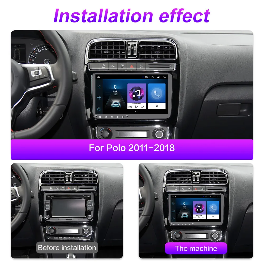 Автомагнитола 2 Din мультимедийный плеер Android 8 1 для VW Volkswagen Golf Polo Tiguan Passat b7 b6 Skoda Octavia