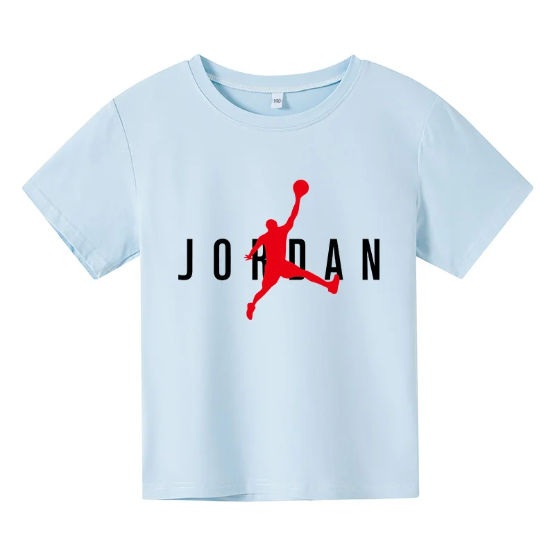 

2021 Summer New Hot Brand 23 Cotton Letter Print Funny Round Neck T-shirt Fashion Boys and girls Super Comfortable Tops T-shirt