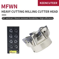 90 degree mfwn90100r mfwn90050r double sided hexagonal plane heavy cutting milling cutter disk with wnmu080608 milling blade