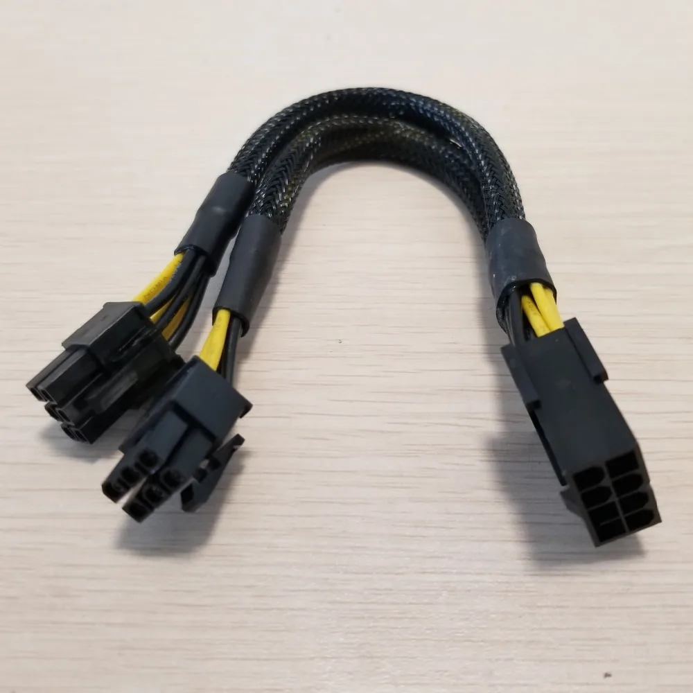 Видеокарта с кабелем питания 6P PCI E PCIe видеокарта 8 2 порта 6 контактов проводом 18AWG