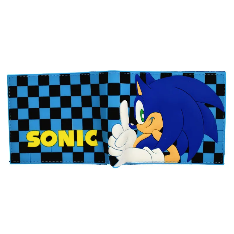 Sonic кошелек мужской короткий кошелек крутой дизайн кошельки с карманом для монет - Цвет: BK1982106