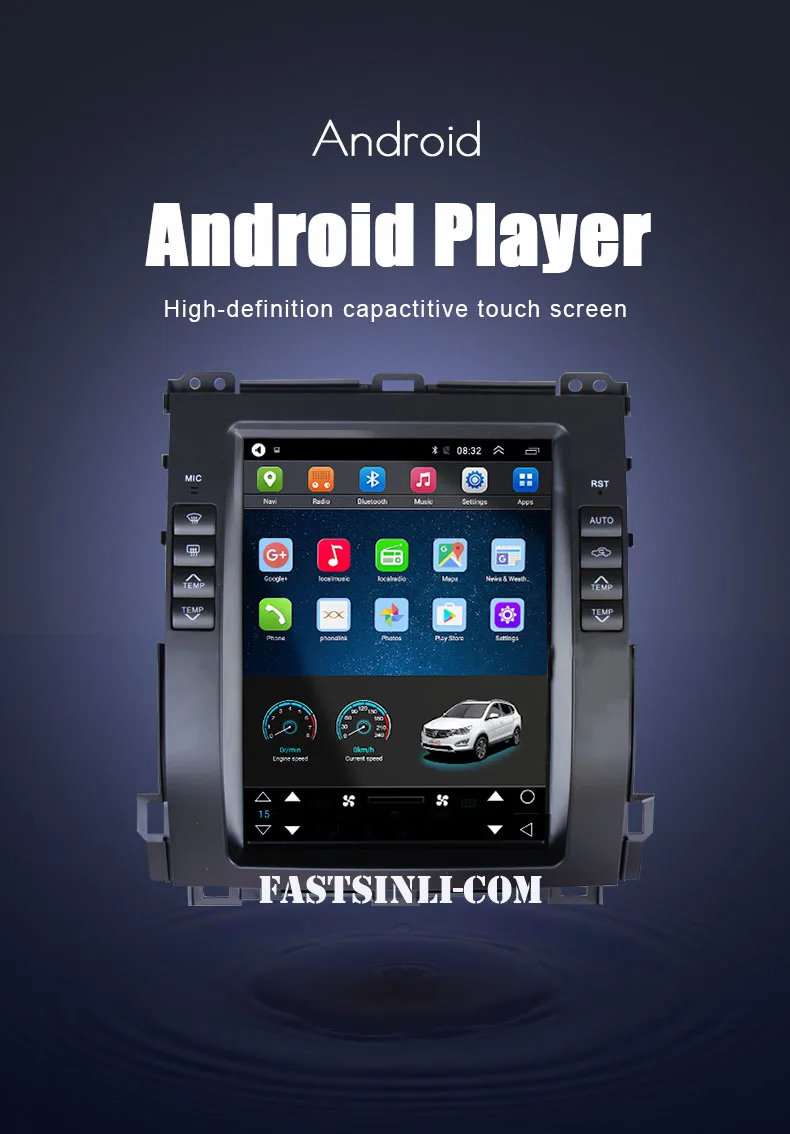 Android автомобильный 2din плеер для Toyota Land Cruiser Prado 120 2002 2009/ Lexus GX470 GPS