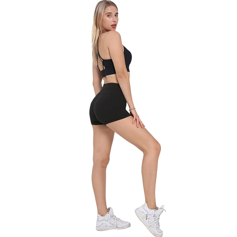 

NORMOV Women Shorts High Waist Solid Color Casual Elastic Fitness Shorts Female Casual Skinny Push Up Shorts Femme Workout
