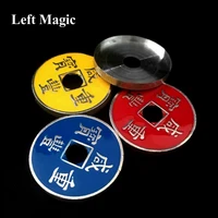 expanded chinese shell coin four color available magic tricks close up prop accessories illusion appear disappear coin magic
