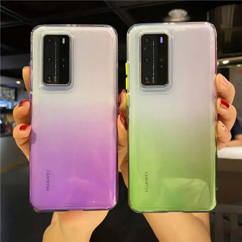 Мягкий чехол с градиентом цвета для Xiaomi Redmi Note 9 7 8 6 redmi note 8T 8A 7A задняя крышка Mi A3 Lite