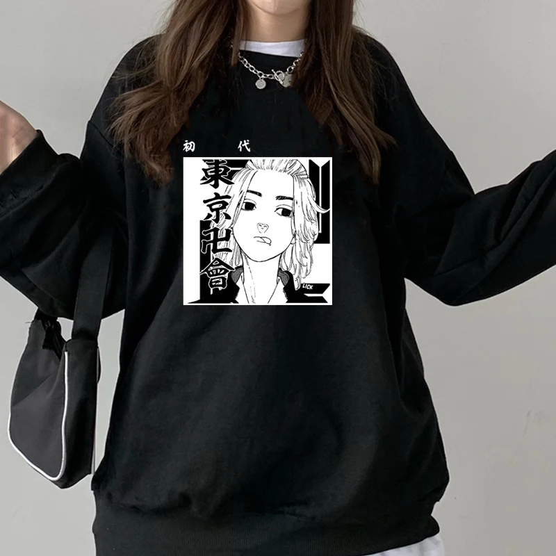 

Токийский Мстители, толстовка с круглым вырезом, толстовки с японским аниме микей, пуловеры, свободная Осенняя Эстетическая одежда с длинны...