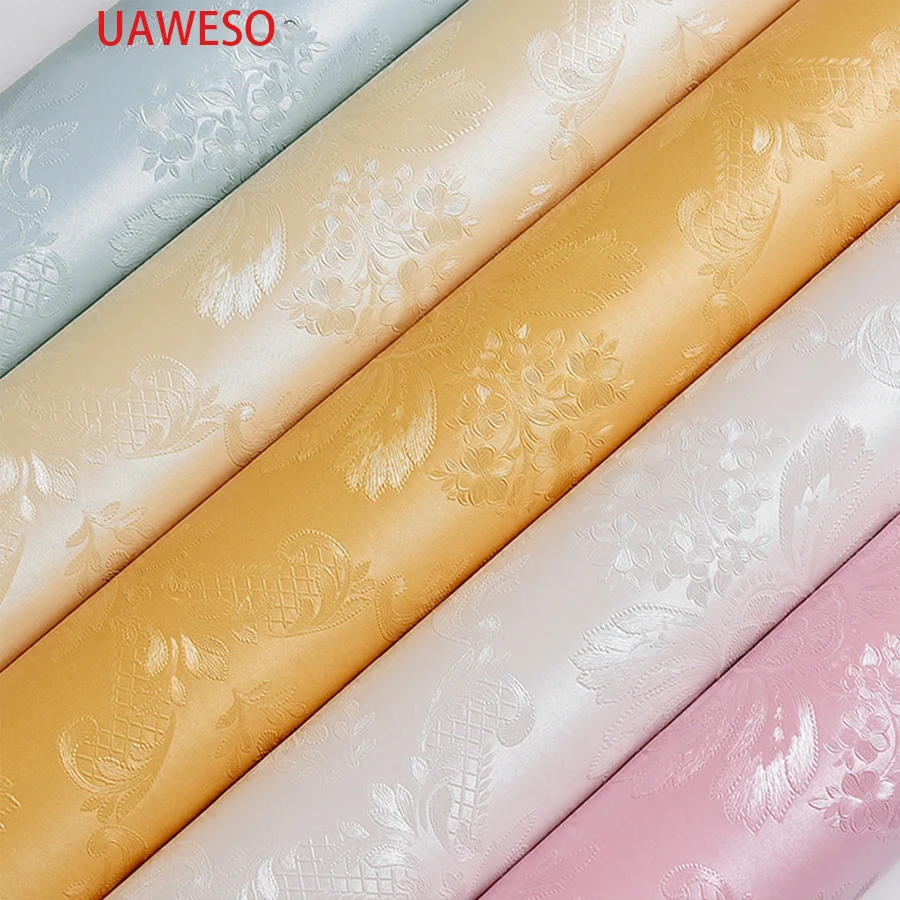 

UAWESO Floral Damask Self adhesive Wallpaper PVC Vinyl Waterproof Wallpapers For Living Room Bedroom Wall Decor
