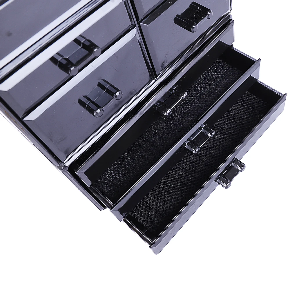 

[US-W]SF-1122-3 3pcs/Set Plastic Cosmetics Storage Rack Transparent 4 Small & 3 Large cosmetics storage organizer with drawers