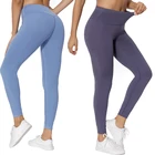 Эластичные Простые леггинсы с эффектом пуш-ап, женские спортивные штаны с высокой талией для фитнеса и йоги с невидимыми карманами, антицеллюлитные тренировочные колготки