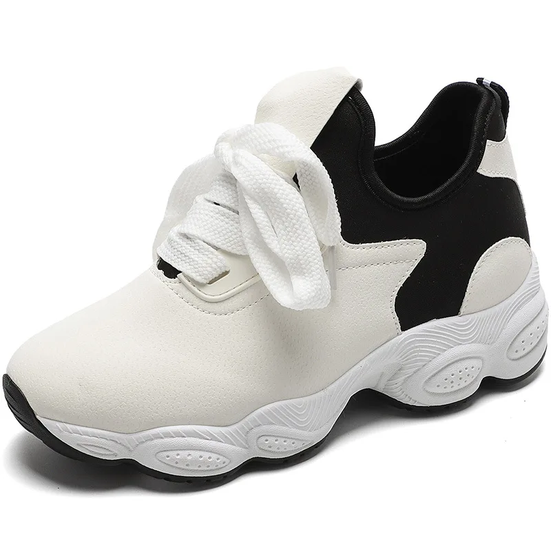 

Sneakers Women 2020 Spring Fashion pu leather Flat Platform Shoes white/black/pink Women Casual Comfort walking Shoe 1h13