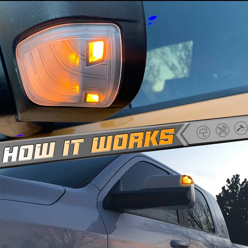 iJDM Amber Side Mirror Marker Lamps For 2010-2018 Dodge Ram 1500 2500 3500 4500 5500 Turn Signal Light 12V | Автомобили и
