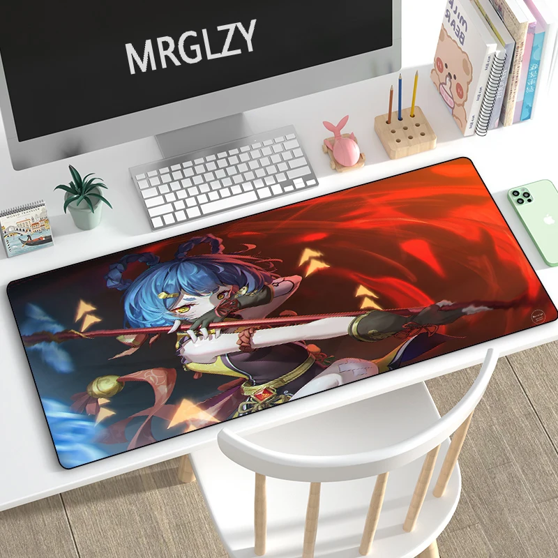 

MRGLZY Прямая поставка Genshin Impact GANYU коврик для мыши геймерский XL Большой Аниме настольный коврик компьютерные игровые периферийные аксессуары ...