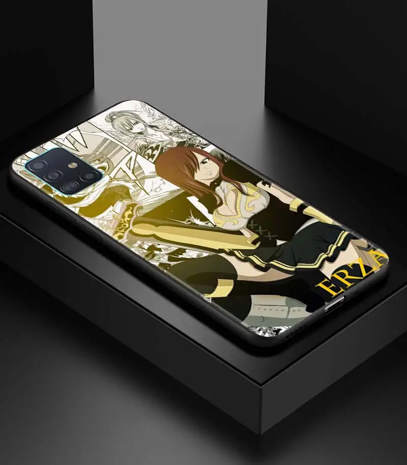 

Erza Fairy Tail Phone Case for Samsung Galaxy A50 A10 A70 A30 A20e A40 A20s A10s A10e A80 A90 5G A30s TPU Soft Shell Cover