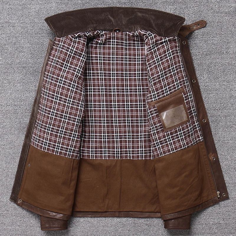 

Free shipping 2029 new batik spaghetti sheepskin coat Vintage slim leather jacket