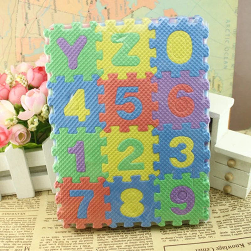 36pcs Baby Kids Alphanumeric Educational Puzzle Blocks Infant Literacy Mat Child Toy Gifts | Игрушки и хобби