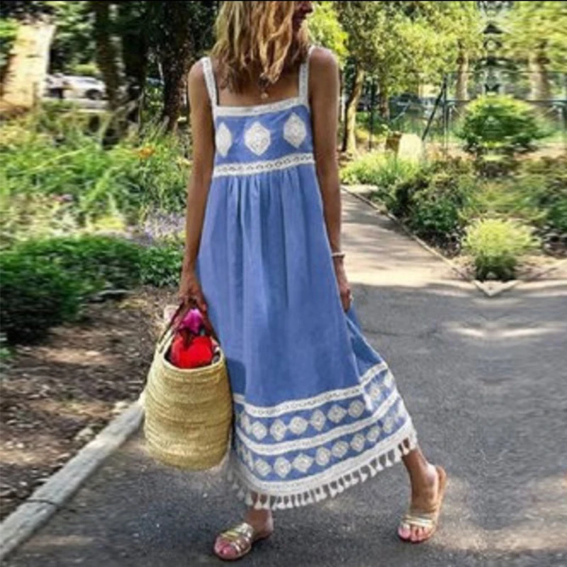 Женское Элегантный квадратный вырез пляжное платье сексуальное Вечерние без