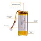 682052-2S 3,7 V 1250 mAh литий-полимерный аккумулятор с вилкой для домашних животных GPS охотничья собака GPS DVR MP3 MP4 682052