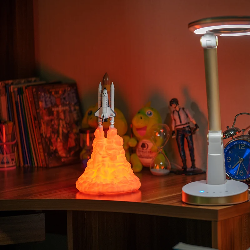 Новинка 2019 дропшиппинг 3D лампа для космического челнока перезаряжаемый ночной