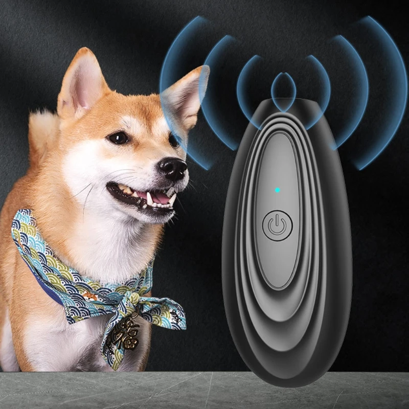 

Ultrasonic Dog Bark Deterrent Barking Control Device 2 in 1 Dogs Training Tool USB Rechargeable Pet Dog Repeller Corrector Whist