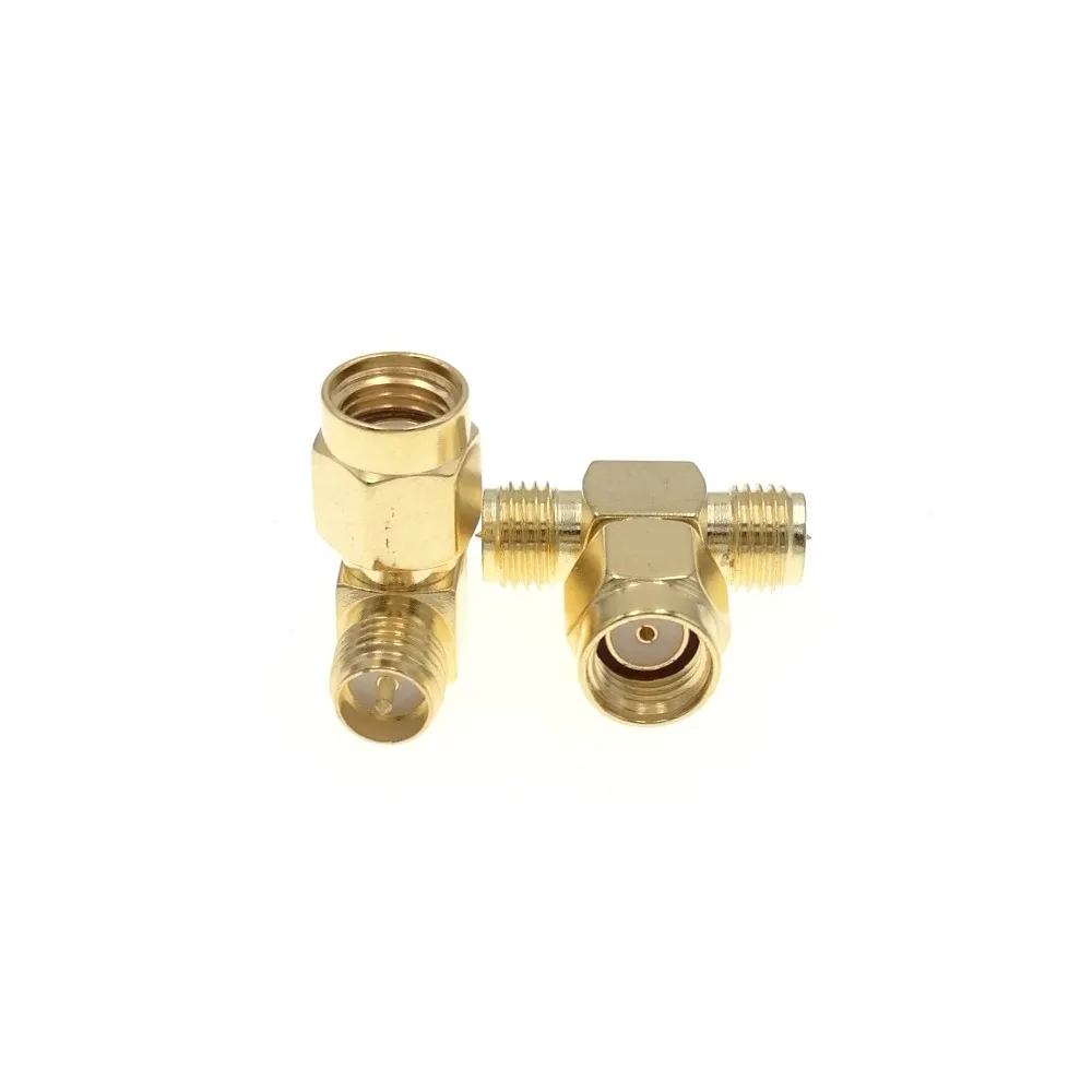 RP SMA папа мама 2 женский T разъем адаптера Разделение один|male female connector|male connectormale male