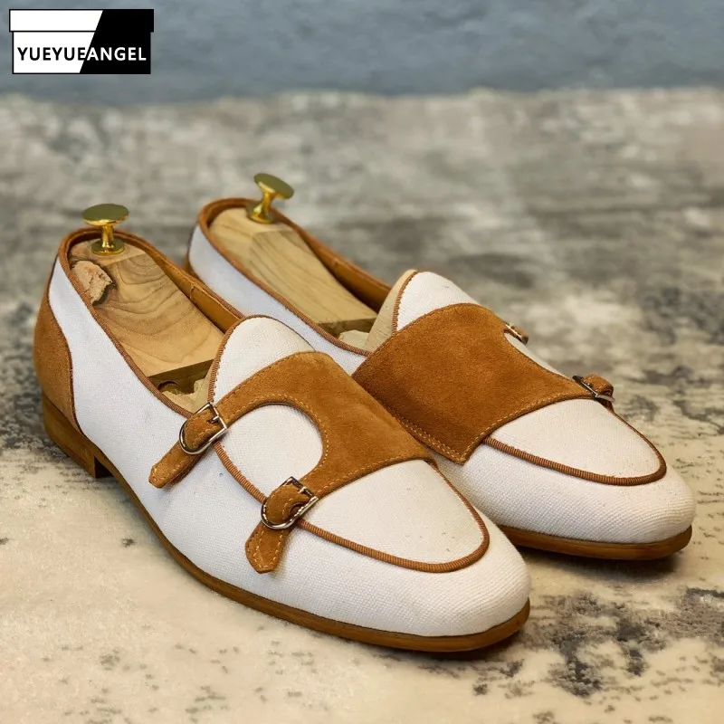 Лоферы в английском стиле мужские офисные туфли из натуральной кожи с пряжкой