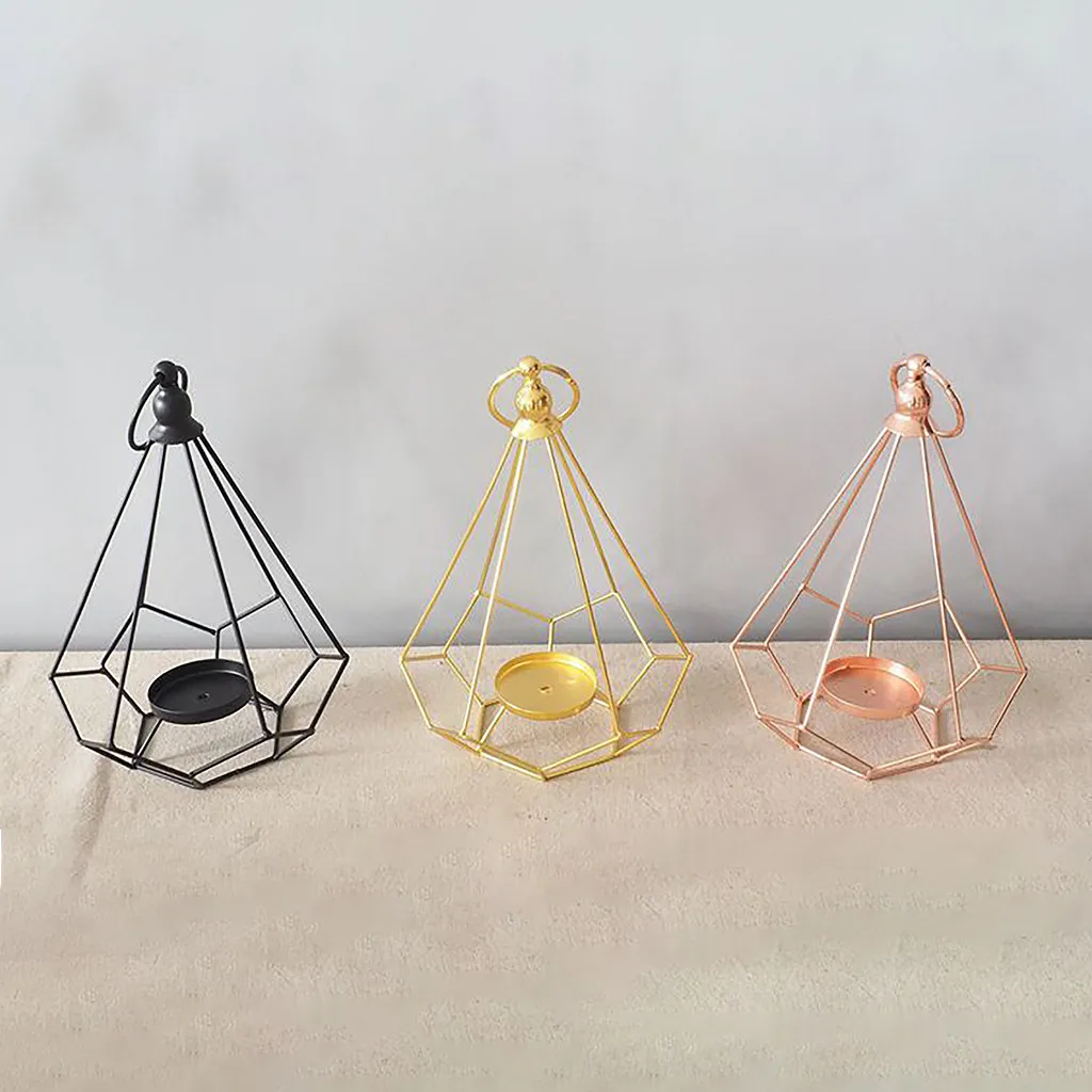 Модный геометрический подсвечник домашний декоративный с ромбовидной формой