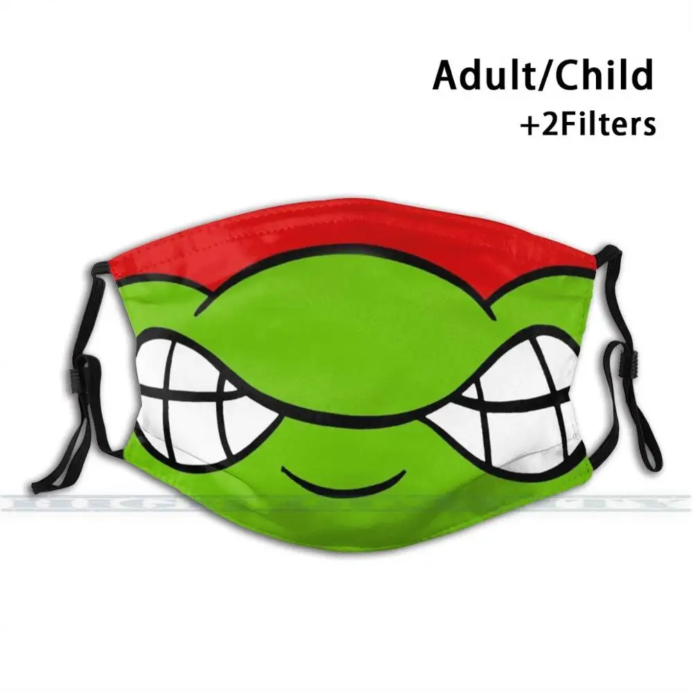 

Многоразовая маска для рта с 3d принтом Raph, моющаяся маска для лица с фильтром против пыли