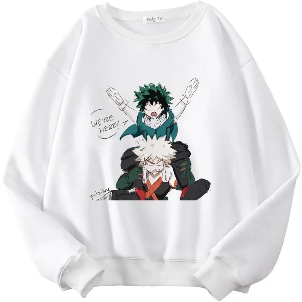 

My Hero Academia Streetwear Sweatshirt Casual Print Ladies Gothic Punk Hoody Harajuku Casual Simple Popular Tops Academy-360
