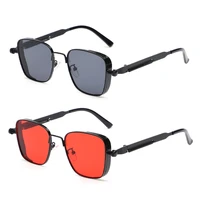 new vintage metal steampunk sunglasses men women square sun glasses for men women retro brand gradient shades male female uv400