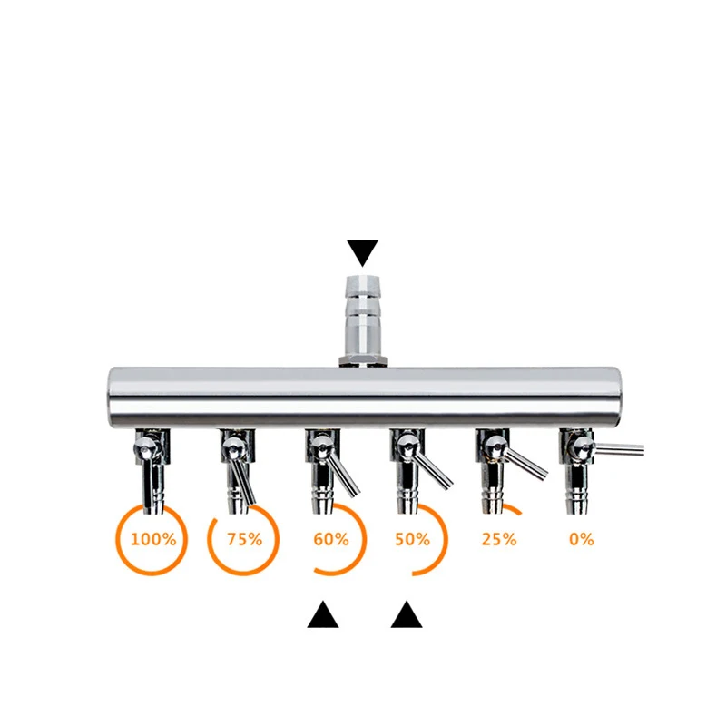 2/4/6 способа нержавеющей стали компонентов разъем аквариума кислорода для