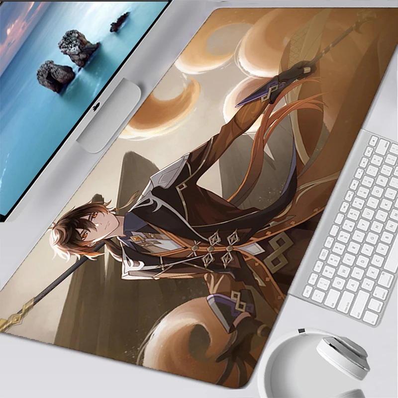 

Genshin Impact Mouse pad mini speed For e-sports players only 400X900 Professional Computer Keyboard AMD desk Mat xxl mousepad