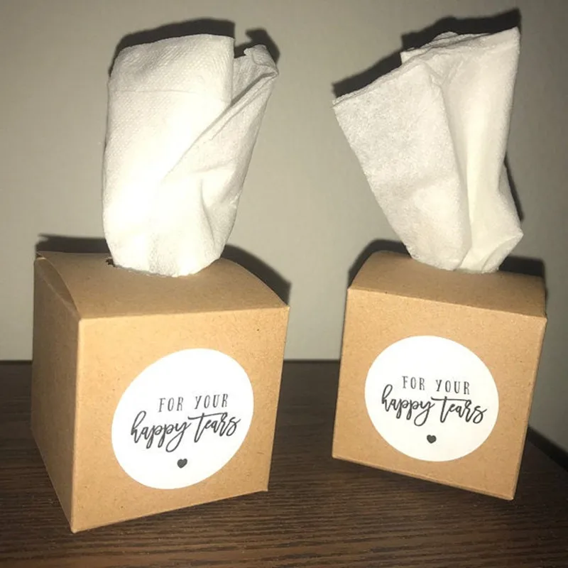 

Custom Happy Tears Sticker, WeddingTissues Label,For Your Happy Tears Sticker,Rustic,Bridal shower,Christening,Tissue Pack Label