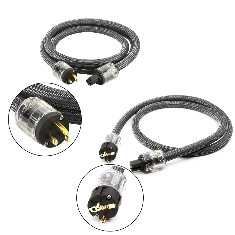 

Hi-End 400 Signature Hifi Audios US/EU Power Cord Pure Copper Cable P-029/P-029E Connector Plug