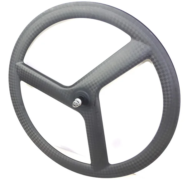 

700C Full carbon 3 Spokes 20mm width 50mm depth Clincher/Tubular Wheelset tri-spoke carbon wheels for Track/ Road Bike 12k matte