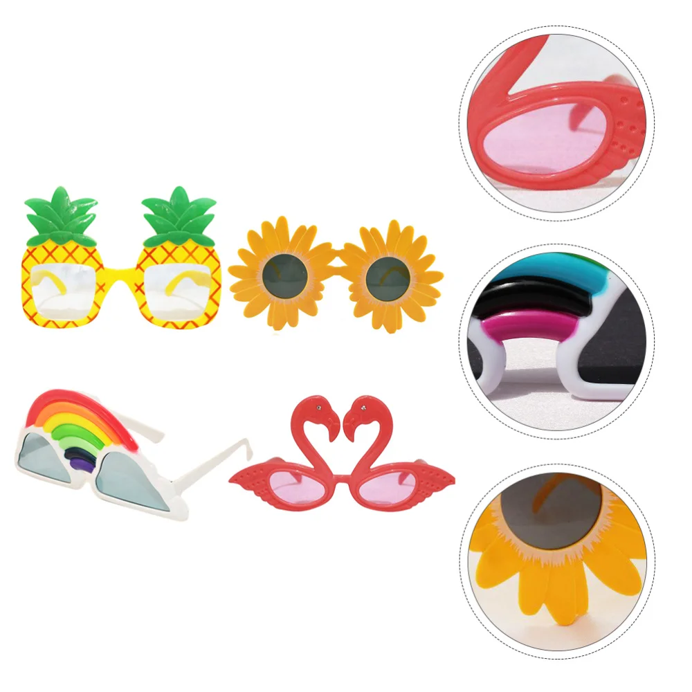 

4 Pcs Hawaiian Funny Glasses Party Glasses Kids Stage Performance Glasses Props