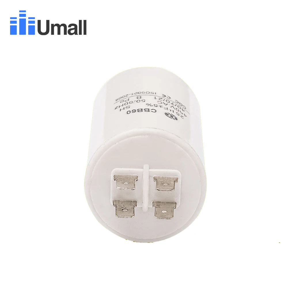 CBB60 450V 25 мкФ Бег моторный запускаемый конденсатор с алюминиевой крышкой 4 четырьмя контактами для кондиционеров стиральная машина