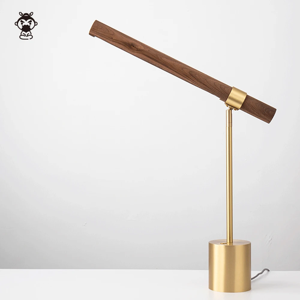 Walunt Wood Rotation LED Table Lamp Fixture Nordic Contemporary Luxury Minimalist Style Reading Desk Lighting Study Room Office | Освещение