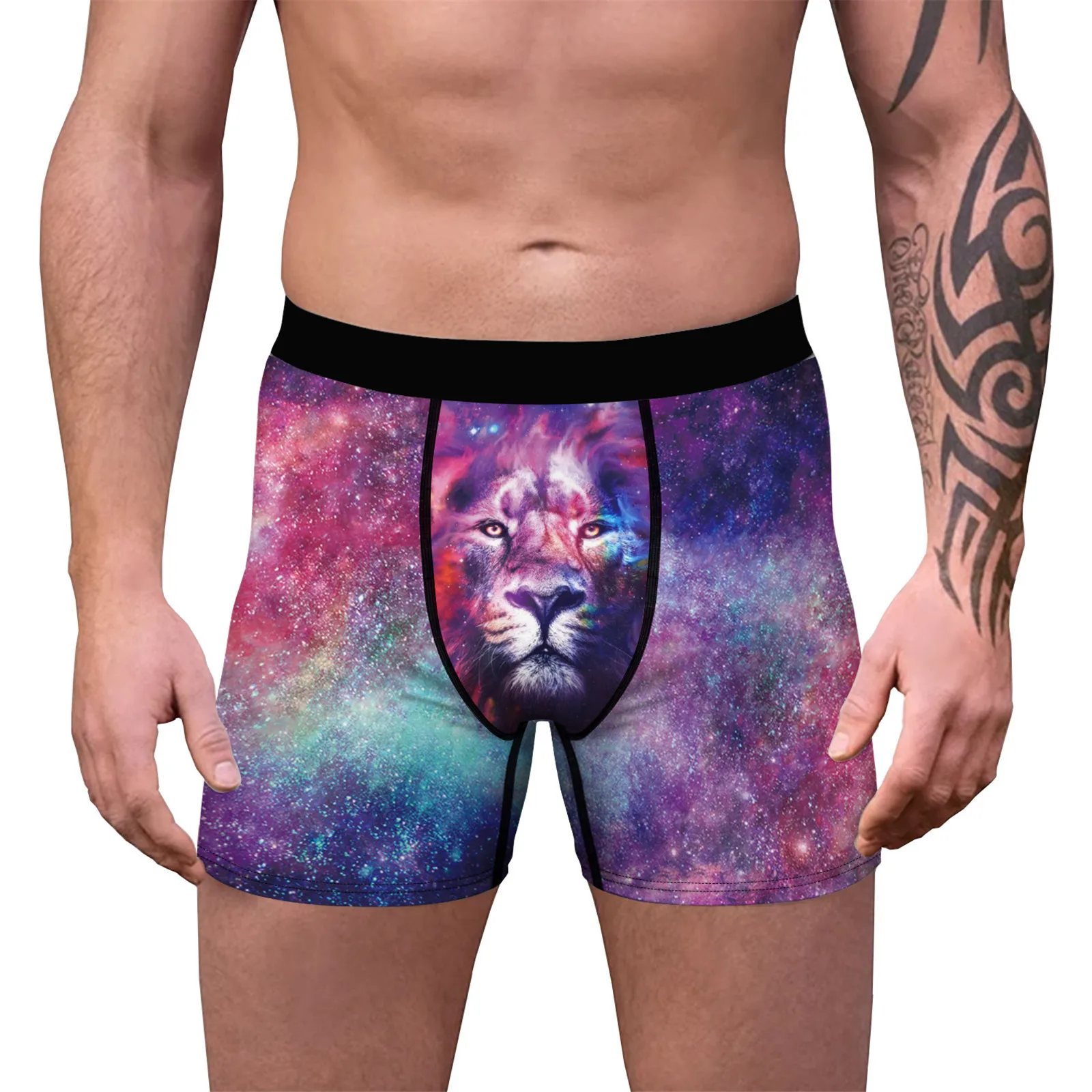

tiger Print Boxer Men Bamboo Fiber Breathable Underpants Male Panties Hombre Black Underwear Man Elastic Mens Boxershorts Homme