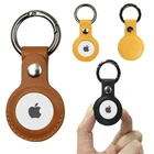 Защитный чехол из 100% натуральной кожи для Apple airtag, чехол-подставка с кольцом-держателем для ключей с защитой от потери