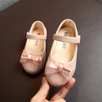 spring autumn girls shoes baby ballet flats shoes lace bow glitter bling princess soft soled shoes children wedding dance shoes