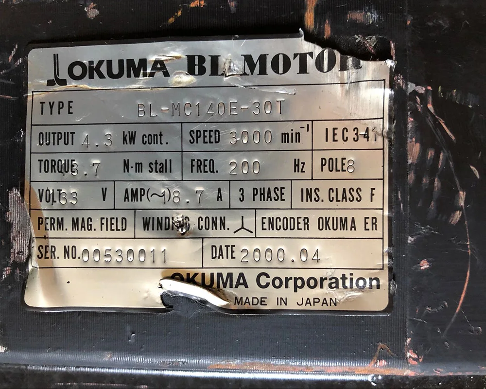 Серводвигатель OKUMA BL MC140E 30T SPOT STOCK б/у в хорошем состоянии|Драйвер двигателя| |