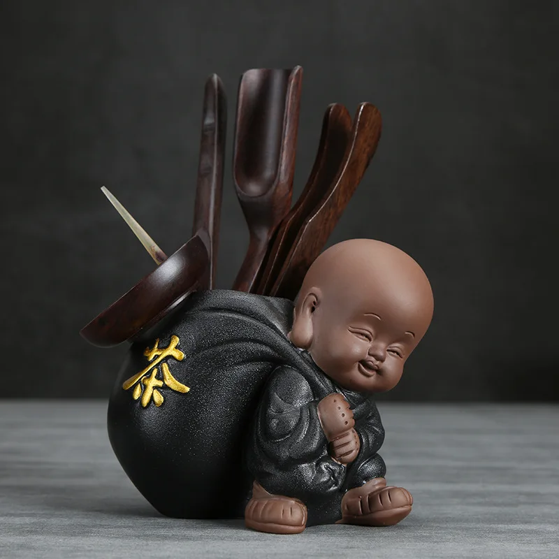 Набор для чайной церемонии Zen Tea Zisha из бамбука и эбенового дерева | Дом сад