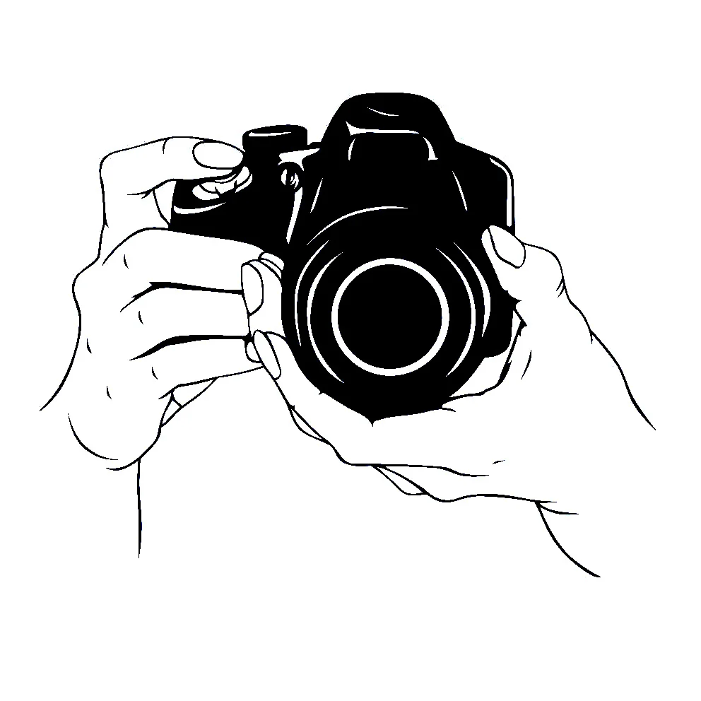 

LLY-0459 Car Stickers High Quality Camera Photographer Modeling Decal PVC Waterproof Covering Scratches Creativity Cars Decals