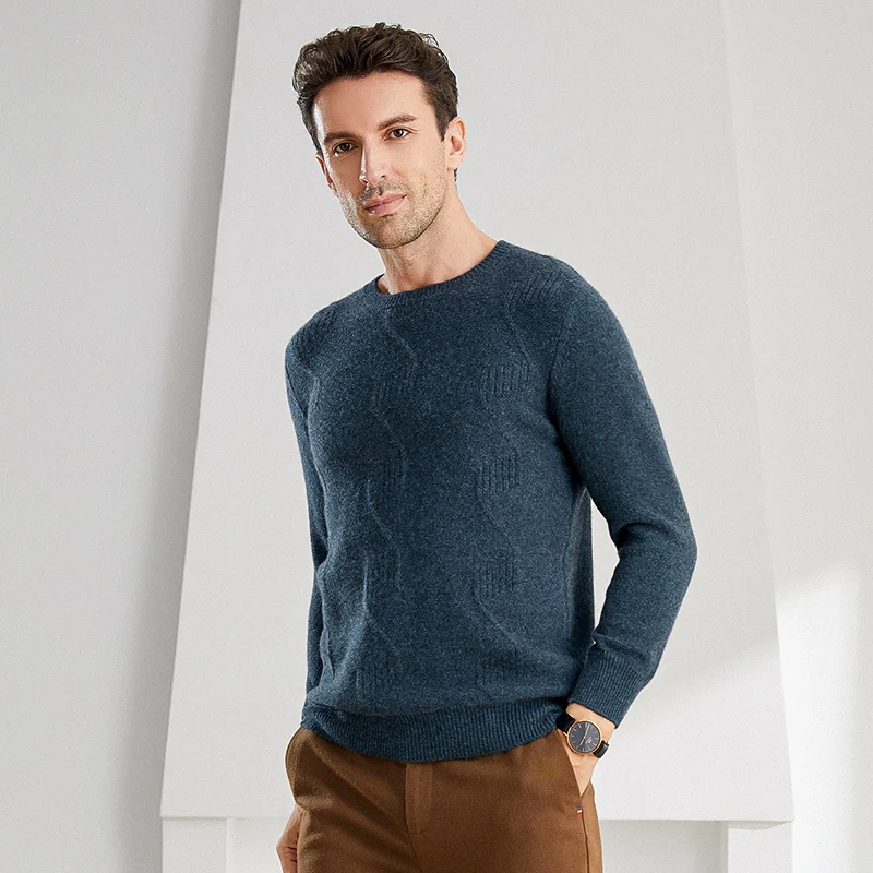 Новинка Осень-зима модный мужской кашемировый свитер облегающий Джокер теплая