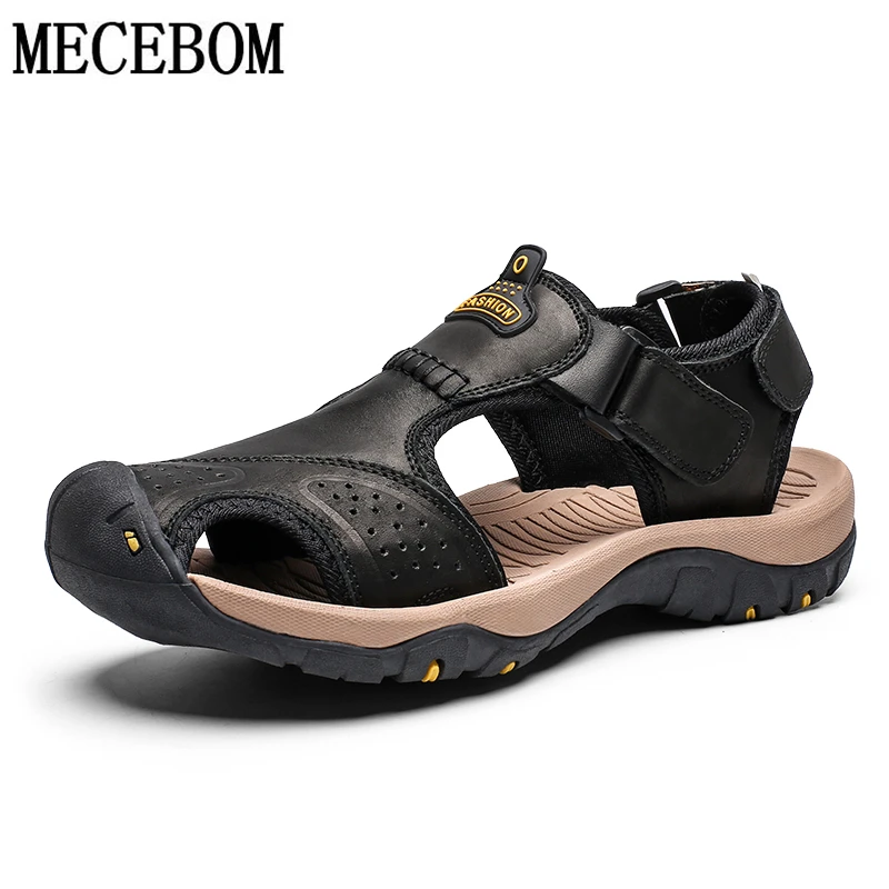 Летние сандалии Мужская кожаная повседневная обувь высокого качества Мужские