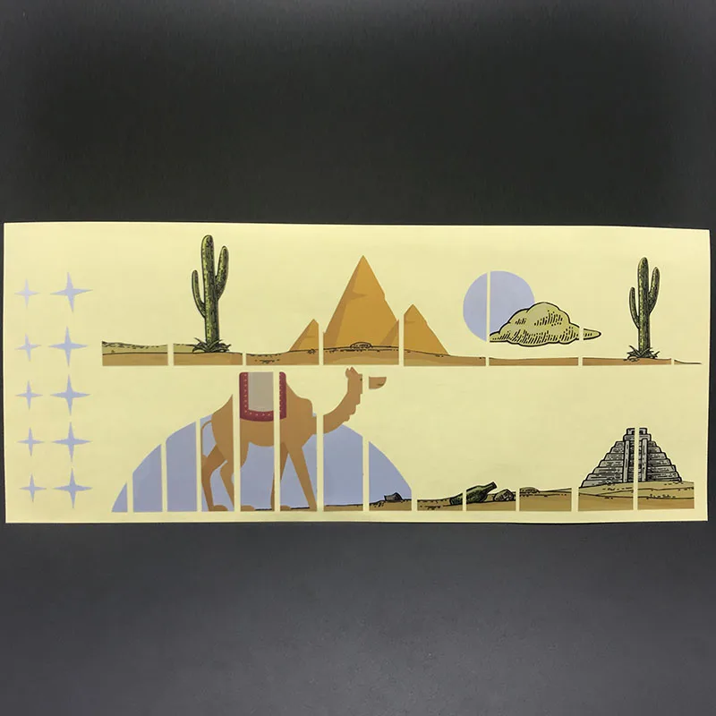 Новинка DIY Набор гитары гриф инкрустация Стикеры в пустыне и наклейка с верблюдом